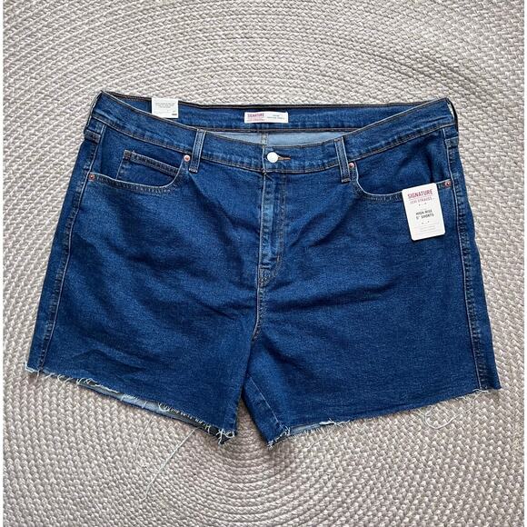 Signature Levi Strauss Hi Rise 5" Shorts Sz 24 - Picture 1 of 4